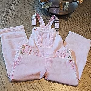 Pink denim Overalls 4T New never worn